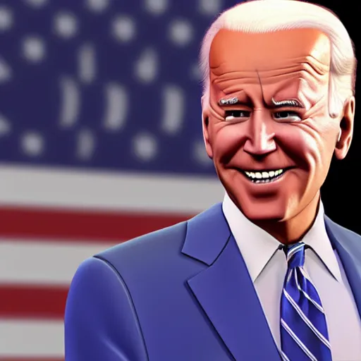 Image similar to joe biden on meth as seen in award winning animated pixar movie 4k octane render