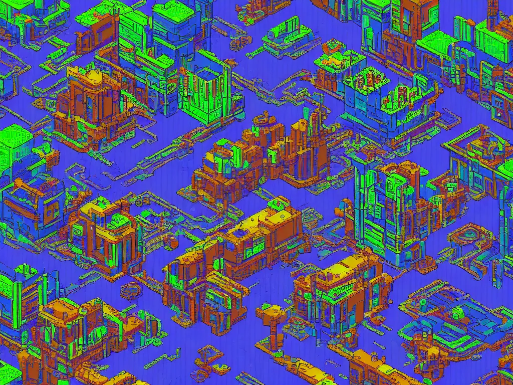 Prompt: 16-bit cyberpunk landscape, pixel art