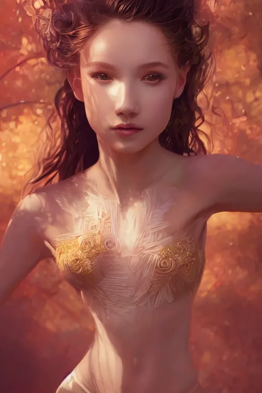 Prompt: stunningly beautiful, cyber prima ballerina in jungle, symmetrical face, golden hour, smooth, focus, highly detailed, hyper realistic, dramatic lighting, elegant, intricate, concept art, art by wlop, mars ravelo, greg rutowski, artstation