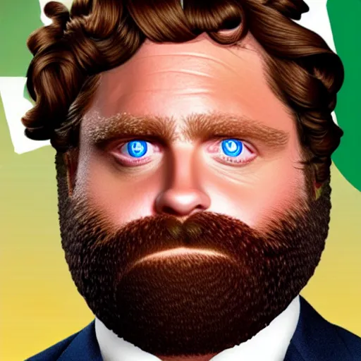 Prompt: zach galifianakis is a barbie doll textless meme template
