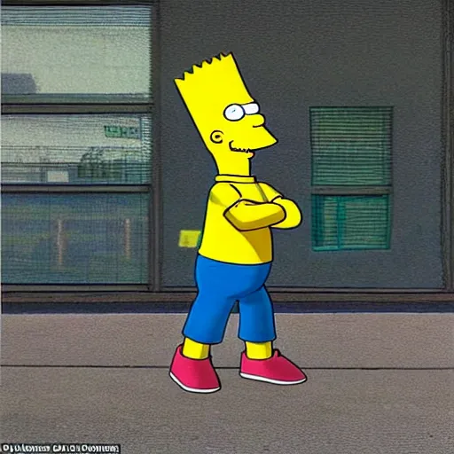 Prompt: Bart Simpson in real life