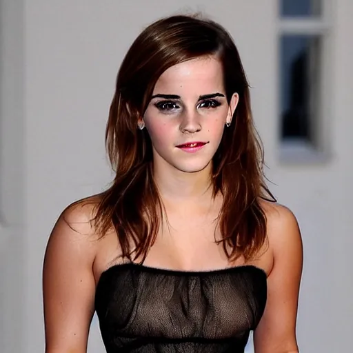 Image similar to emma watson mixed with kim kardashian