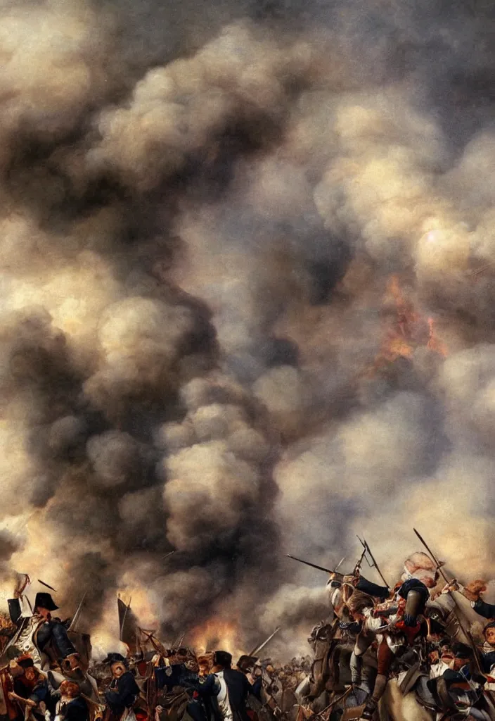 Prompt: close up portrait photograph french revolution storming of the Bastille. hyperrealistic. detailed. depth of field. high definition. 8k. photography.