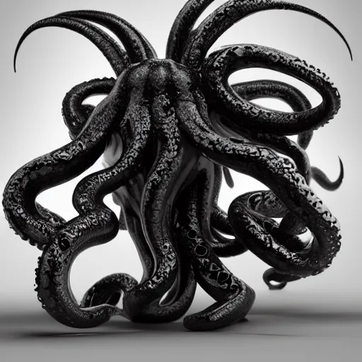 Image similar to giant glistening medusa octopus chimera, dripping mucus, octane render