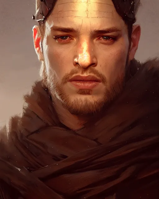 Image similar to the king in the north, with iron crown, without a beard | | realistic shaded, fine details, realistic shaded lighting painting by greg rutkowski, diego gisbert llorens, magali villeneuve, artgerm, jeremy lipkin, michael garmash, rob rey