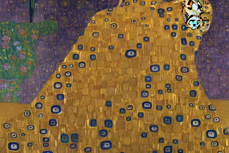 Prompt: that feeling when you wake up and realize its saturday, highly detailed illustration, in the style of gustav klimt