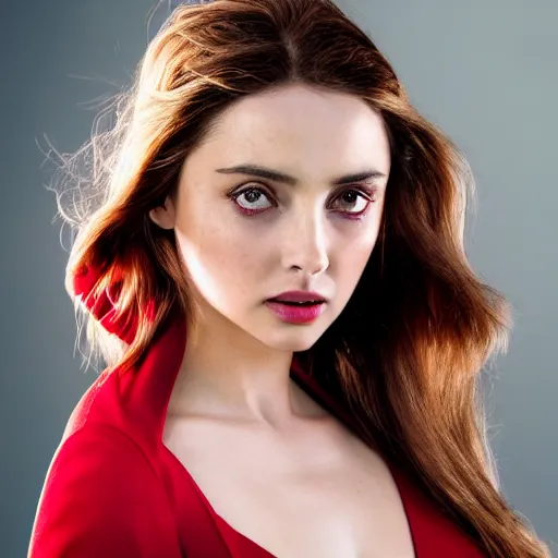 Prompt: ana de armas as scarlett witch, photoshoot portrait, marvel cinematic universe, epic light, 4k, realistic,