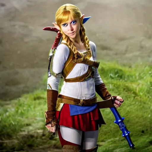 Link from Zelda game in real life, photo, details, 4k,, Stable Diffusion