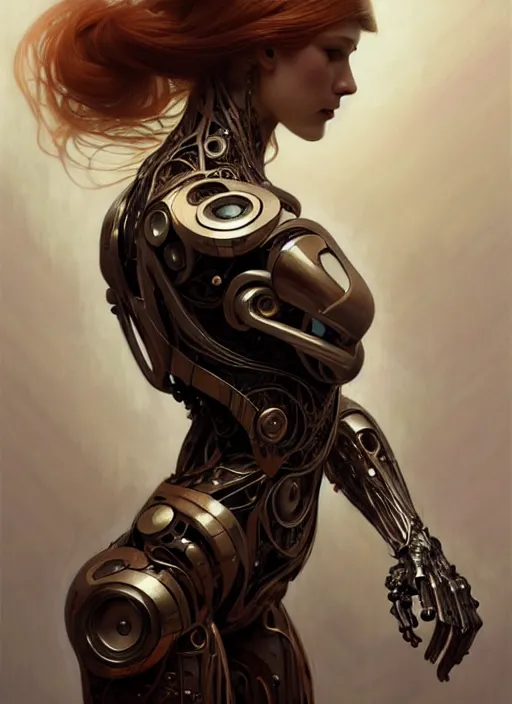 Image similar to organic cyborg, wood, diffuse lighting, fantasy, intricate, elegant, highly detailed, lifelike, photorealistic, digital painting, artstation, illustration, concept art, smooth, sharp focus, art by John Collier and Albert Aublet and Krenz Cushart and Artem Demura and Alphonse Mucha