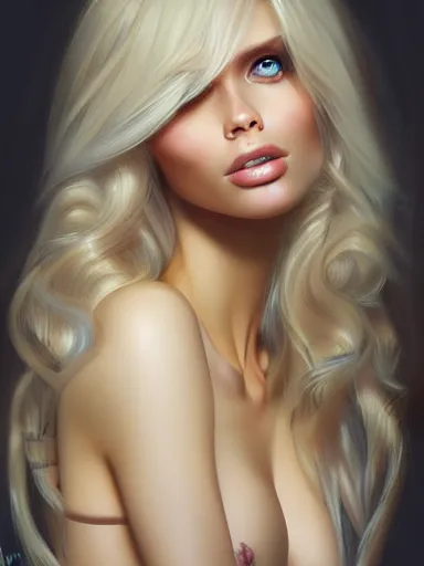 Prompt: portrait of abbey lee by liang xing