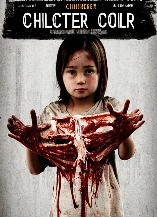 Image similar to poster movie called the children butcher, 8 k, hd