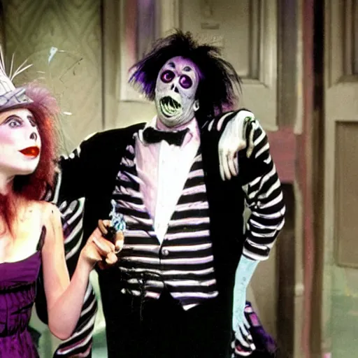 Prompt: beetlejuice, beetlejuice, beetlejuice!