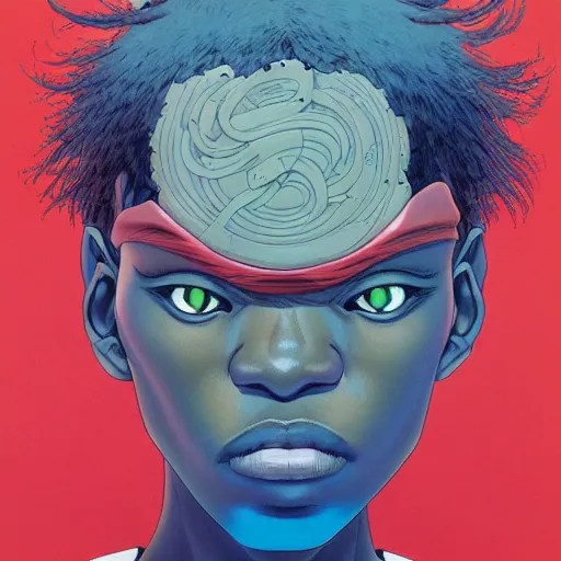 Image similar to citizen portrait soft light painted by james jean and katsuhiro otomo and erik jones, inspired by kenyan akira anime, smooth face feature, intricate oil painting, high detail illustration, sharp high detail, manga and anime 1 9 9 9