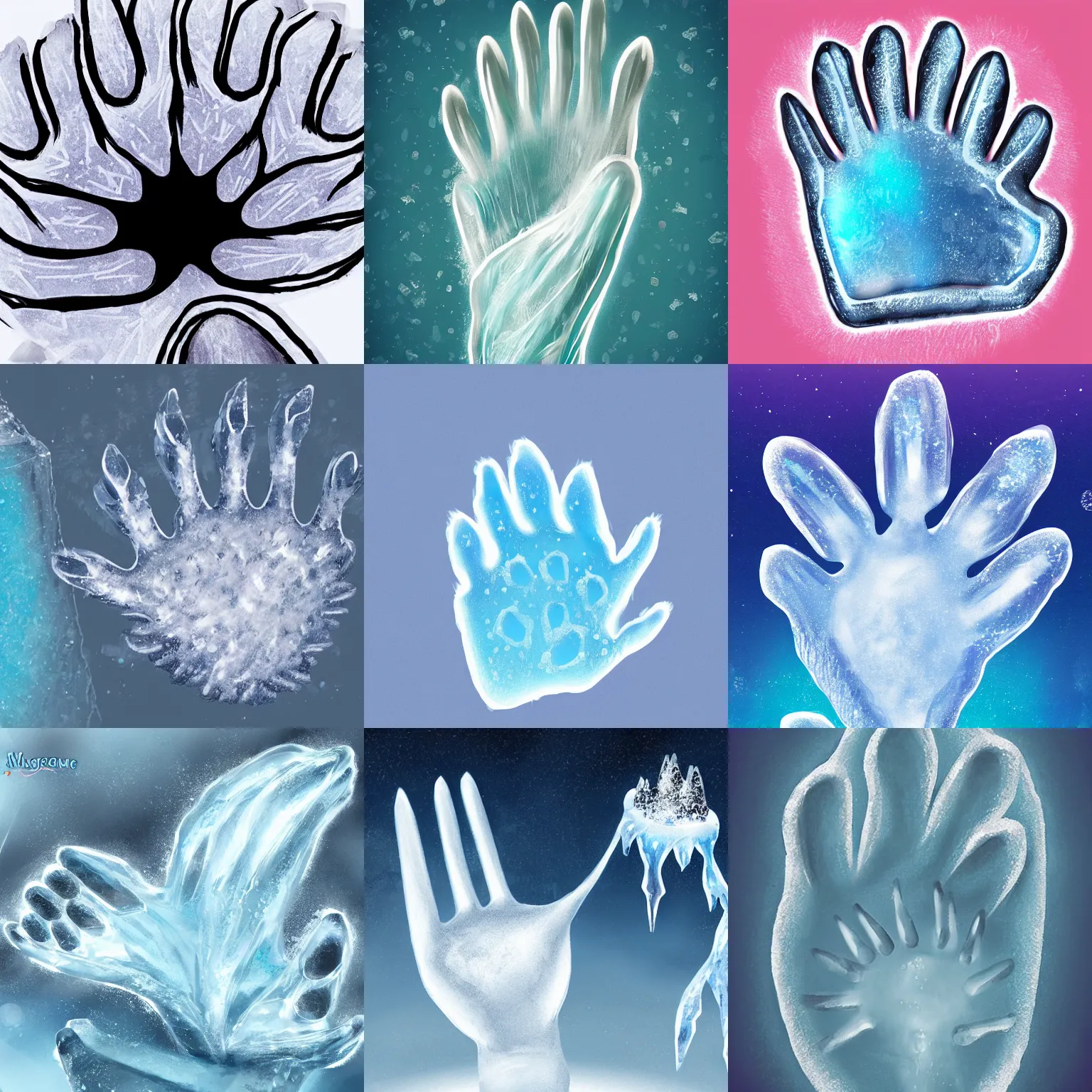 Prompt: ice magical paw, fantasy, high details, 8k, sharp, illustration, behance