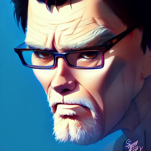 Image similar to jim carrey, portrait shinkai makoto studio ghibli studio key hideaki anno sakimichan stanley artgerm lau rossdraws james jean marc simonetti elegant highly detailed digital painting artstation pixiv