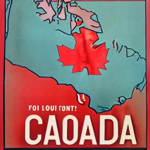 Prompt: pro - annexation of canada propaganda by the usa 1 9 5 0 s