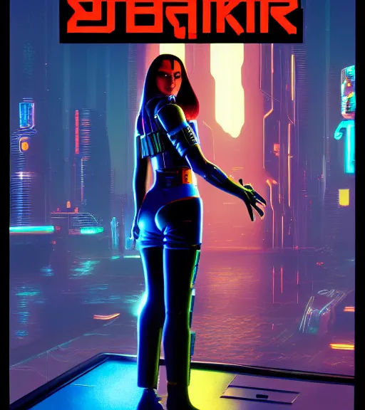 Prompt: cable plugged into cyberdeck, back of head, very beautiful cyberpunk woman, computer, 1 9 7 9 omni magazine cover, style by vincent di fate, cyberpunk 2 0 7 7, 4 k resolution, unreal engine, daz