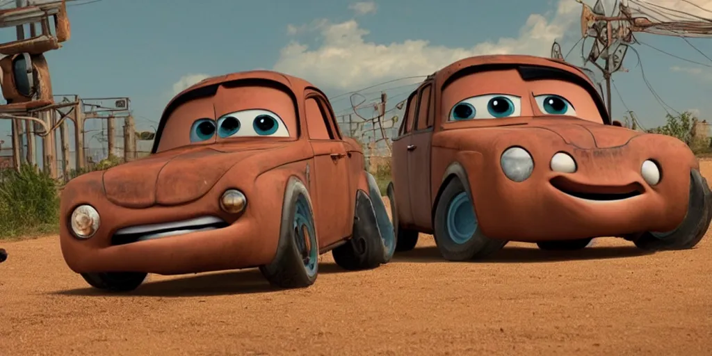 Image similar to mater from pixar cars is a volkswagen jetta