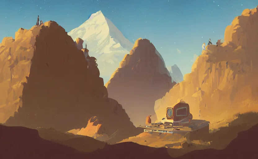 Image similar to a portrait of a character in a scenic environment by James Gilleard