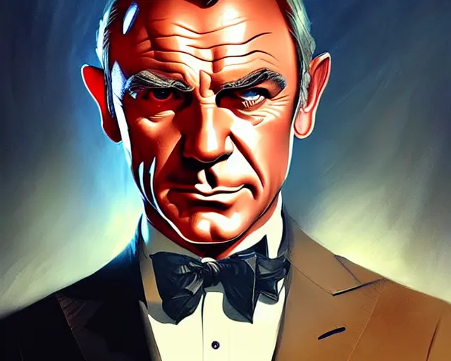 Prompt: James Bond Sean Connery, art nouveau, fantasy, intricate flower designs, elegant, highly detailed, sharp focus, art by Artgerm and Greg Rutkowski and WLOP