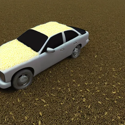 Image similar to Piles of rice scattered engine, real engine render