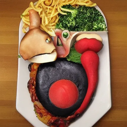 Prompt: surrealism food