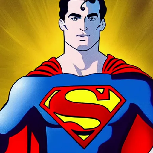 Prompt: a potrait of Superman from another world