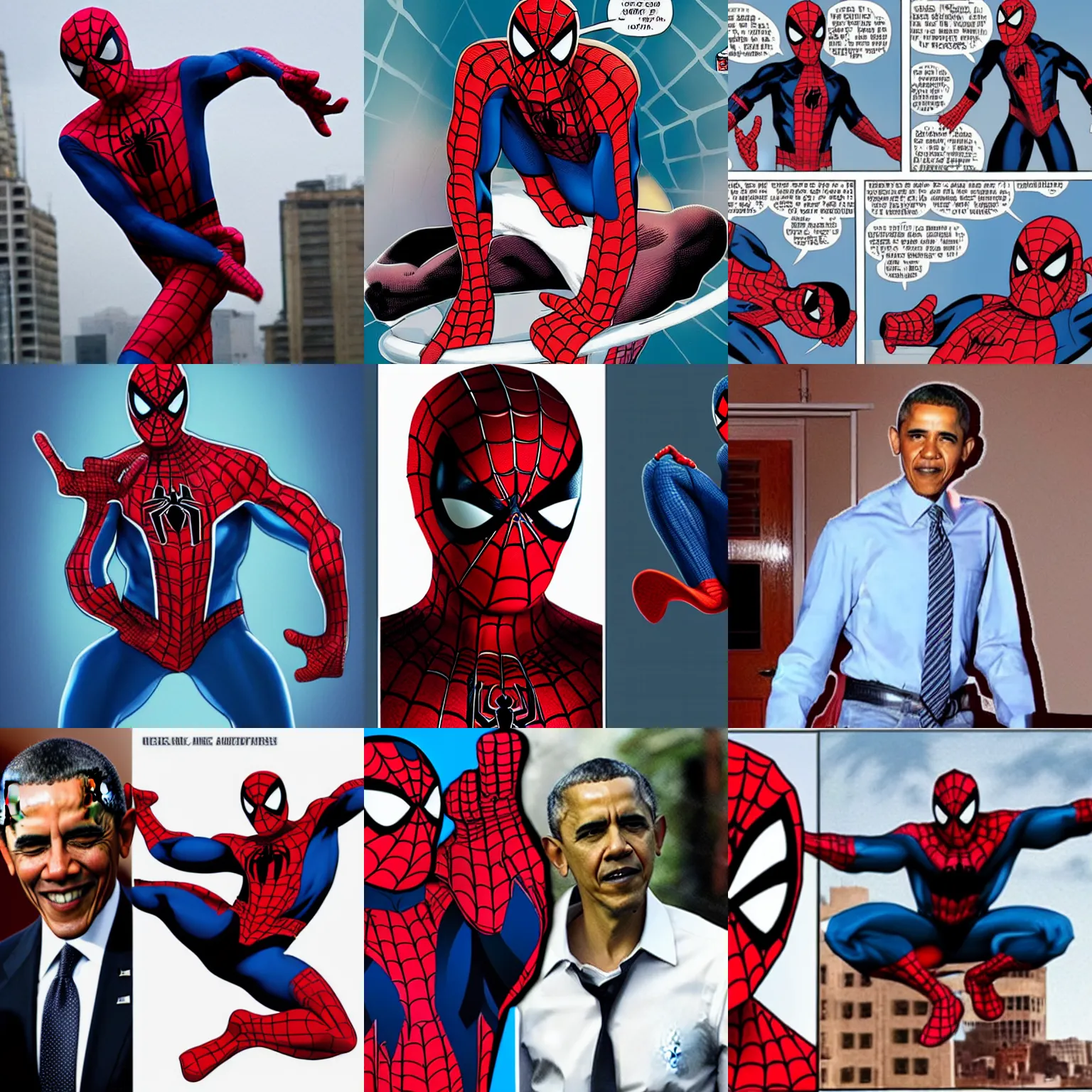 Prompt: barack obama as spiderman