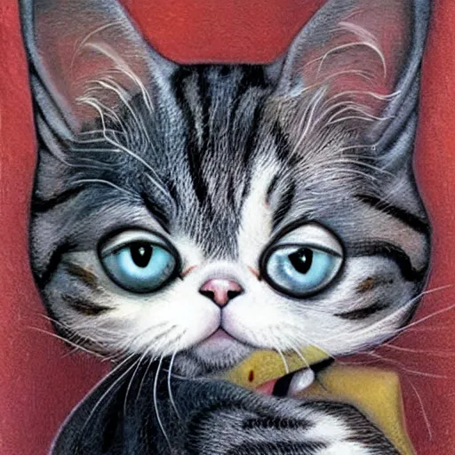 Image similar to cute cats, surrealism