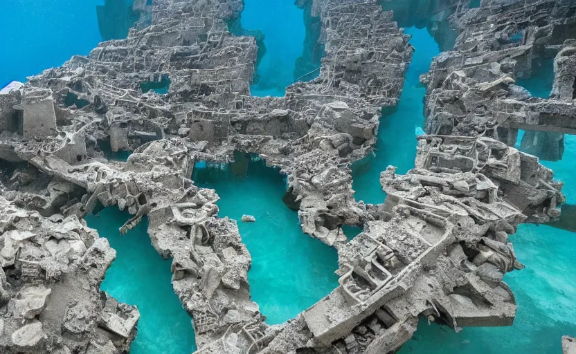 Image similar to The crumbled city of Atlantis uncovered, national geographic