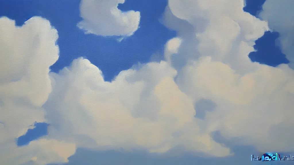 Prompt: oil painting of clouds by ian fisher, 4 k resolution