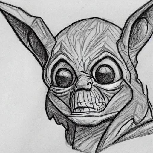 Image similar to drawing, sketch, goblin