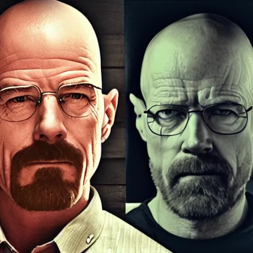 Image similar to A person who looks like they're from Breaking Bad