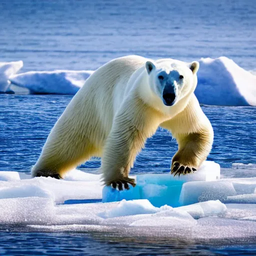 Prompt: polar bear surfing, iceberg in background, ultra realistic, award winning dslr photography, global illumination, radiant lighting