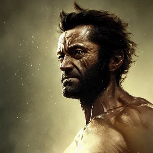 Prompt: portrait of Wolverine in costume, amazing splashscreen artwork, splash art, head slightly tilted, natural light, elegant, intricate, fantasy, atmospheric lighting, cinematic, matte painting, by Greg rutkowski