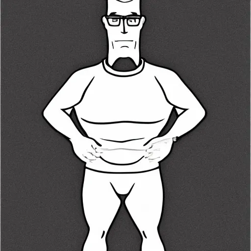 Prompt: hank hill by warren louw