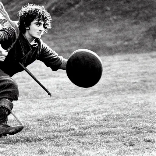 Image similar to frodo baggins playing quidditch