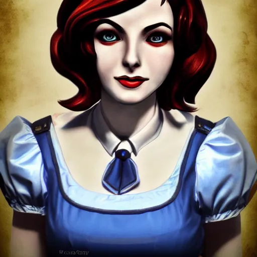 Prompt: elizabeth from bioshock infinite, photorealism