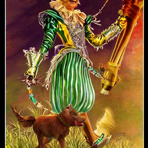 Image similar to highly detailed painting of Woot The Wanderer from The Tin Man of Oz by L. FRANK BAUM, trending on artstation