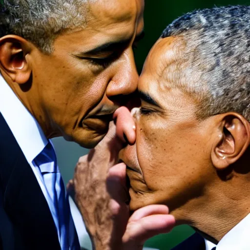 Prompt: obama and trump kissing, 4k