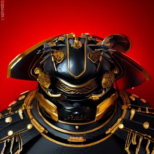 Image similar to a black samurai kabuto, kintsugi, dramatic angle, in the Mount Fuji, ornate, details, smooth, sharp focus, illustration, realistic, cinematic, artstation, award winning, rgb , unreal engine, octane render, cinematic light, macro, depth of field, blur, red light, 8K,