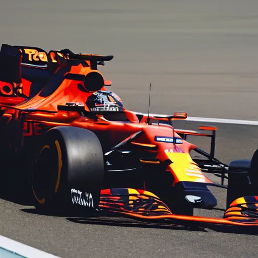 Image similar to closeup portrait of Max Verstappen at the formula 1 starting grid, by Steve McCurry and David Lazar, natural light, detailed face, CANON Eos C300, ƒ1.8, 35mm, 8K, medium-format print