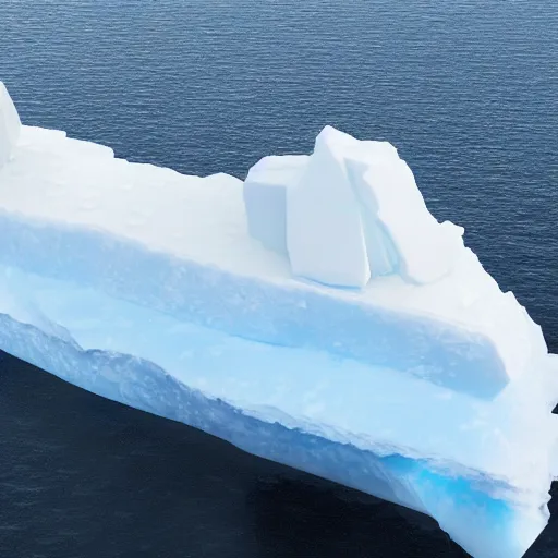 Prompt: icebreaker ship vessel sailing in ice polar water, ice floe, realistic detailed, wide shot