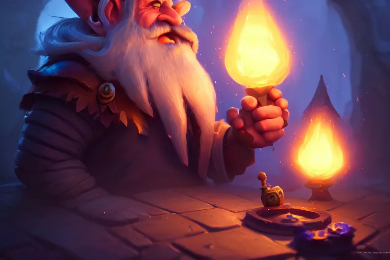 Image similar to [ important ] amazing portrait of funny gnome ], hearthstone splash art, deiv calviz, splash art, natural light, elegant, intricate, fantasy, atmospheric lighting, by greg rutkowski, hearthstone splash art, hd wallpaper, ultra high details, cinematic composition, insanely well composed