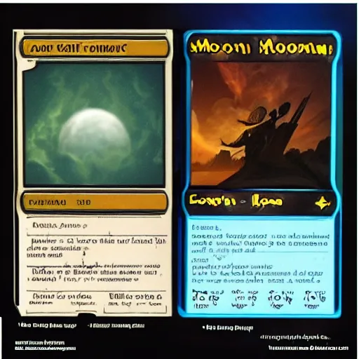 Image similar to a magic the gathering card poop moon