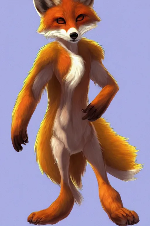 Image similar to an anthropomorphic fox, fursona!!! by don bluth, by kawacy, trending on artstation, full body