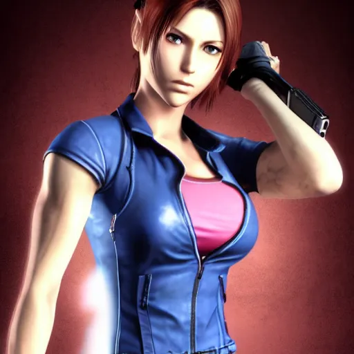 Image similar to claire redfield mixed with jill valentine