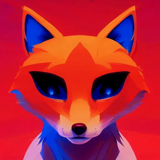 Image similar to face icon vector minimalist mystic fox, loftis, cory behance hd by jesper ejsing, by rhads, makoto shinkai and lois van baarle, ilya kuvshinov, rossdraws global illumination