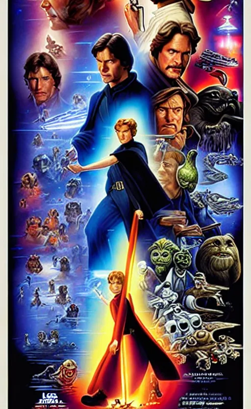 Image similar to exquisite lucasfilm poster art