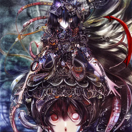 Image similar to artwork by yoshitaka amano